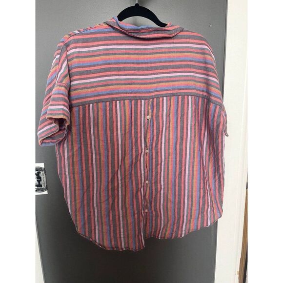 Madewell shirt striped size medium back buttons - Picture 3 of 4